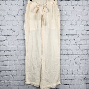 NWT Sincerely Jules Size M Cream Wide-Leg Cropped Pants